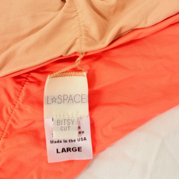 L*Space Coral 2pcs Bikinis Set Medium Beach Miami Swim Summer Vacation - Picture 5 of 5